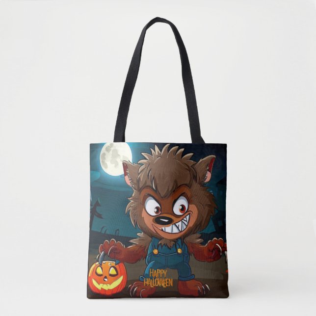 Halloween/Fall/Werwolf/Cartoon Tasche (Vorderseite)