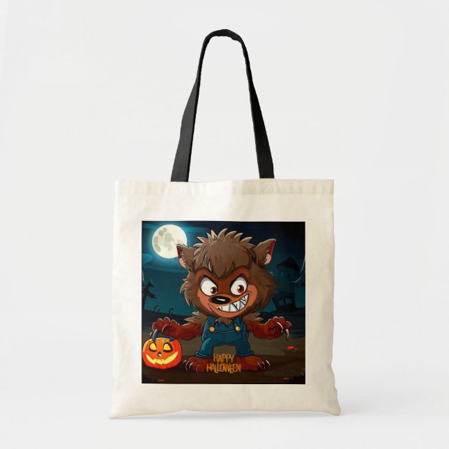 Halloween/Fall/Werwolf/Cartoon Tragetasche (Vorne)