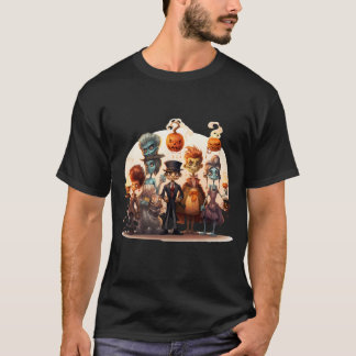 Halloween Familie Bunt T-Shirt