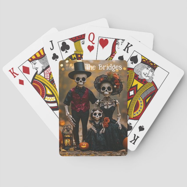 Halloween-Familienfeier Spielkarten (Rückseite)