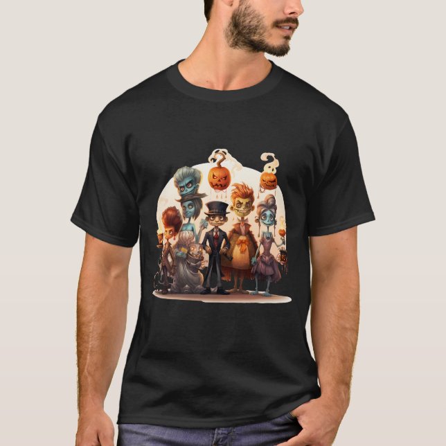 Halloween Family Colourful T-Shirt (Vorderseite)