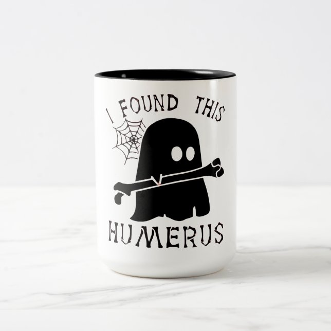 Halloween fand ich diesen Humerus Geist Zweifarbige Tasse (Mittel)
