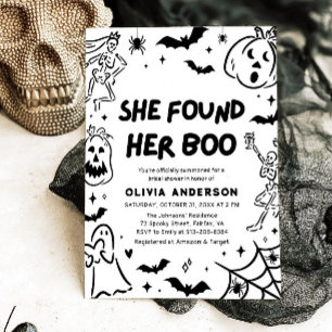 Halloween fand sie ihr Boo-Brautparty Einladung