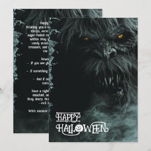 Halloween Fangs-Out Fright Fest Grußkarte Einladung
