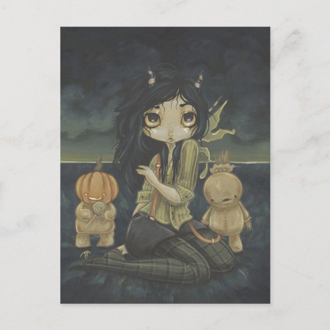 Halloween Fantasy Fantasy Gothic Postcard Postkarte (Vorderseite)