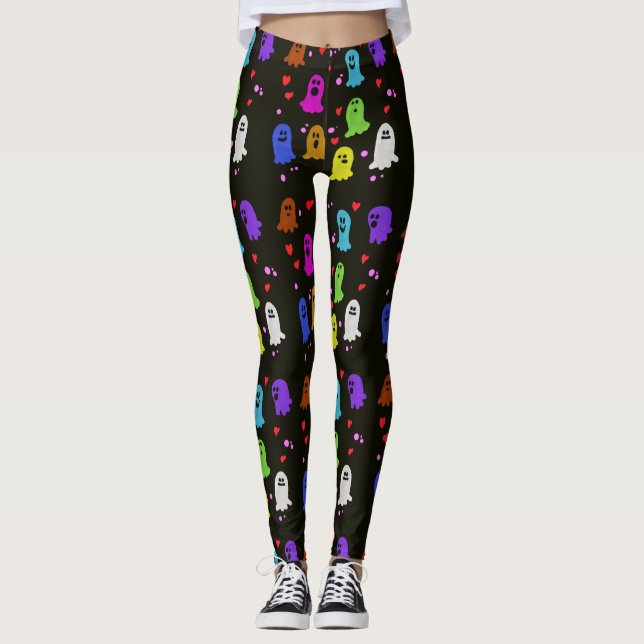 Halloween fantômes Leggings (Devant)
