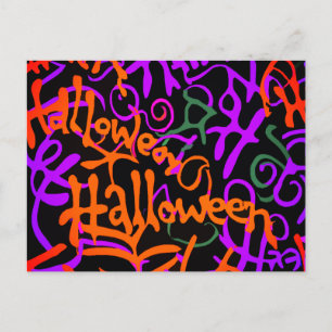 Halloween-Farbe Postkarte