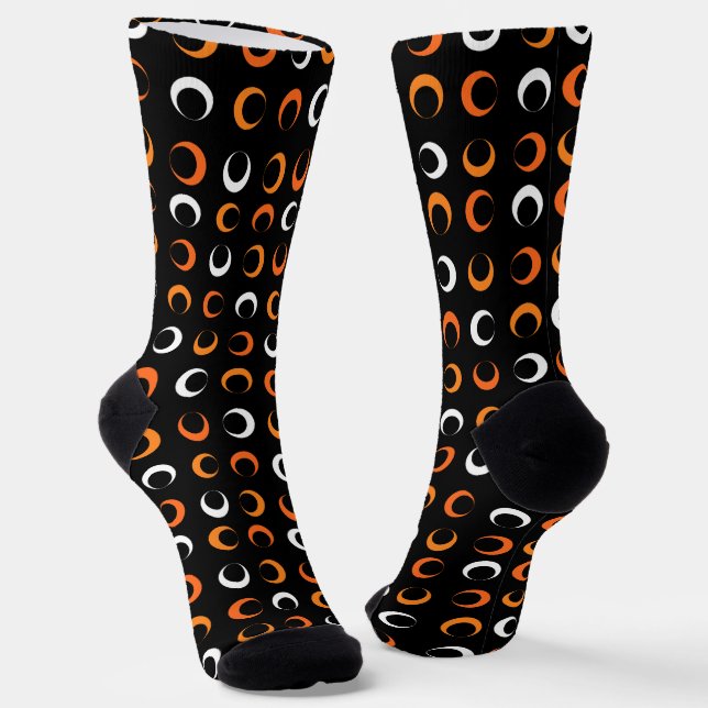 Halloween-Farbkreis-Muster Socken (Gewinkelt)