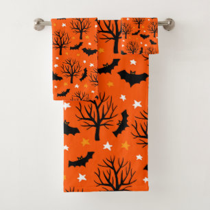 Halloween-Farbsymbole Muster Badetuch-Set Badhandtuch Set