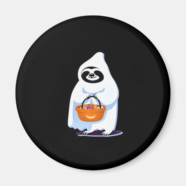 Halloween-Faultier, als Gespenst verkleidet, Trick Magnet (Vorne)