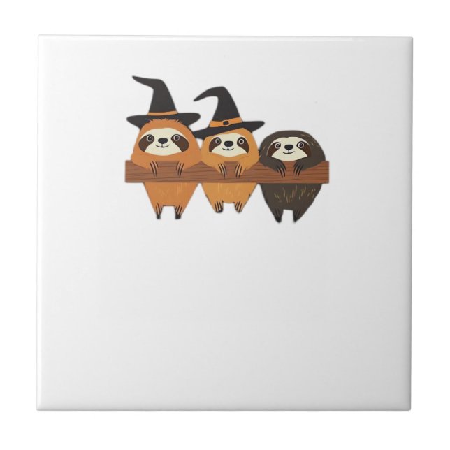 Halloween Faultier Essential T-Shirt Fliese (Vorderseite)