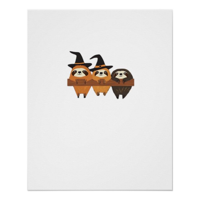 Halloween Faultier Essential T-Shirt Poster (Vorderseite)