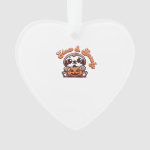 Halloween Faultier Langsam und Gruselig Süßes Faul Ornament