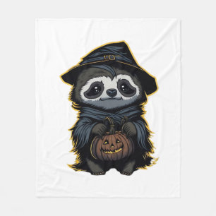 Halloween-Faultier-Übergroßes T-Shirt Fleecedecke
