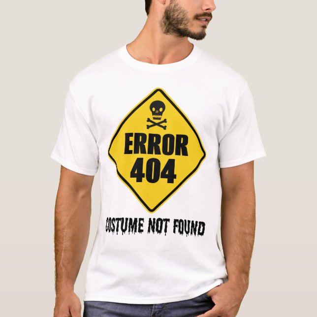 Halloween-Fehler 404 Kostüm wurde nicht gefunden T-Shirt (Vorderseite)