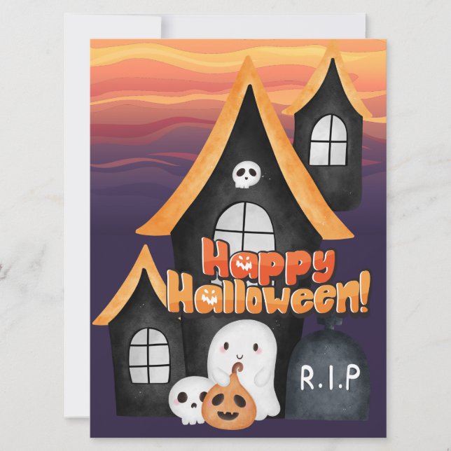 HALLOWEEN FEIERTAGSKARTE (Vorderseite)