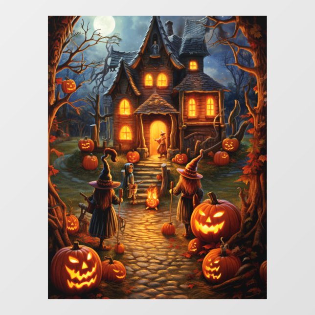 Halloween-Fensterklammer Fensteraufkleber (Blatt)