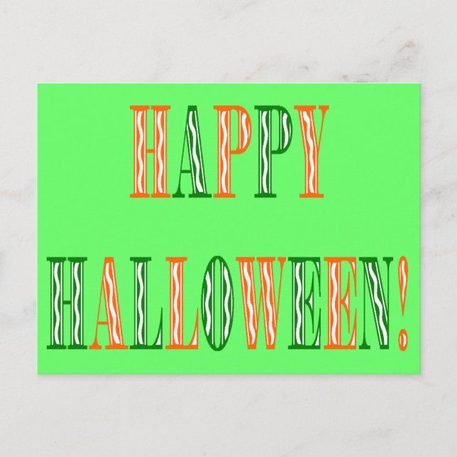 Halloween Festival Text Postkarte (Vorderseite)