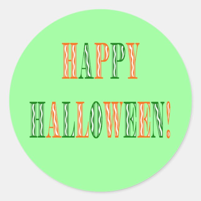 Halloween Festival Text Runder Aufkleber (Vorderseite)