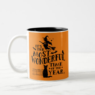 Halloween festlicher Fall Spooky Wunderbare Zeit O Zweifarbige Tasse