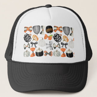 Halloween-Fieberbogen-Wasserfarben-Kürbis Truckerkappe