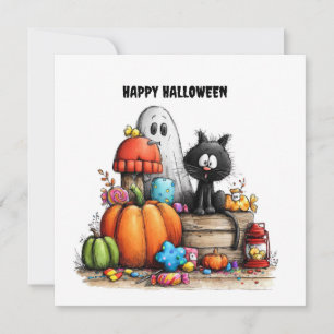 Halloween-Figuren Karte