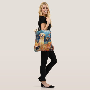 Halloween Finnischer Lappund mit Kürbissen Gruseli Tasche