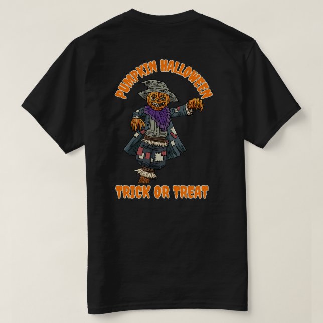Halloween-Finsternis verbirgt Kreaturen T-Shirt (Design Rückseite)