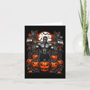Halloween Fitness Fun-Skelett Gym Vibes-spooky Wo Karte