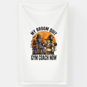 Halloween Fitness-Trainer Hexe Kürbis Workout Gr Banner