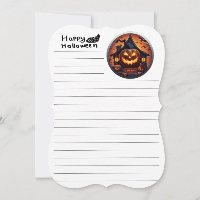 Halloween-Flachkarte (Rückseite)