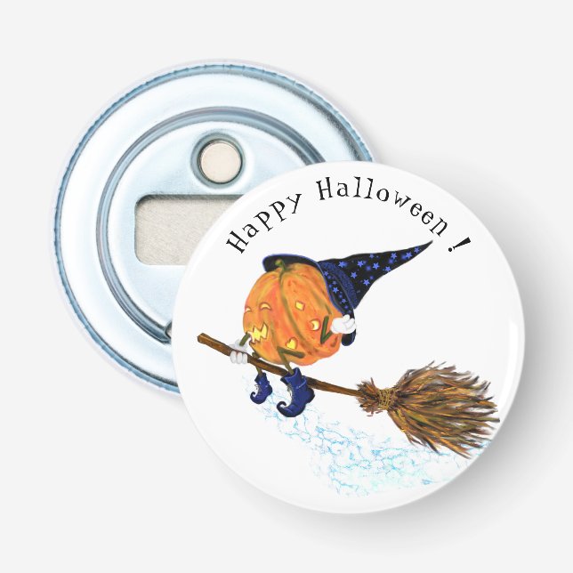 Halloween Flaschenöffner Hexenkürbis (Vorderseite)