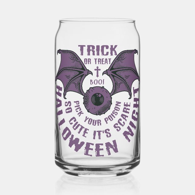 Halloween-Fledermaus-Augen-Glas – Gruseliger Trick Dosenglas (Vorderseite)