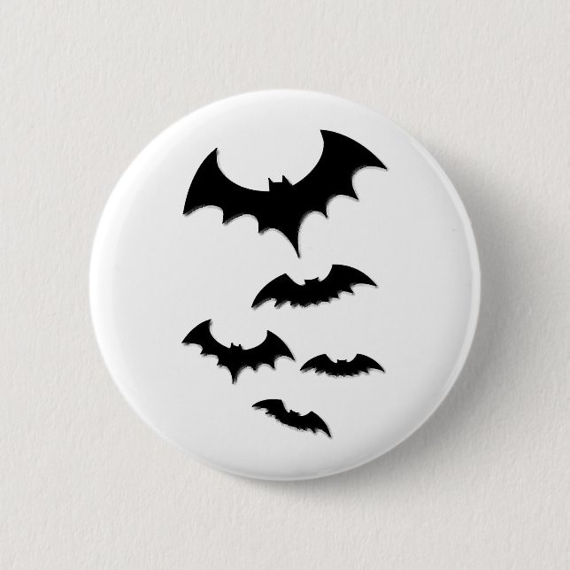 Halloween-Fledermaus Button (Vorderseite)
