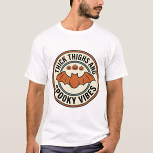 Halloween-Fledermaus-Dicke-Oberschenkel-Gruselige- T-Shirt