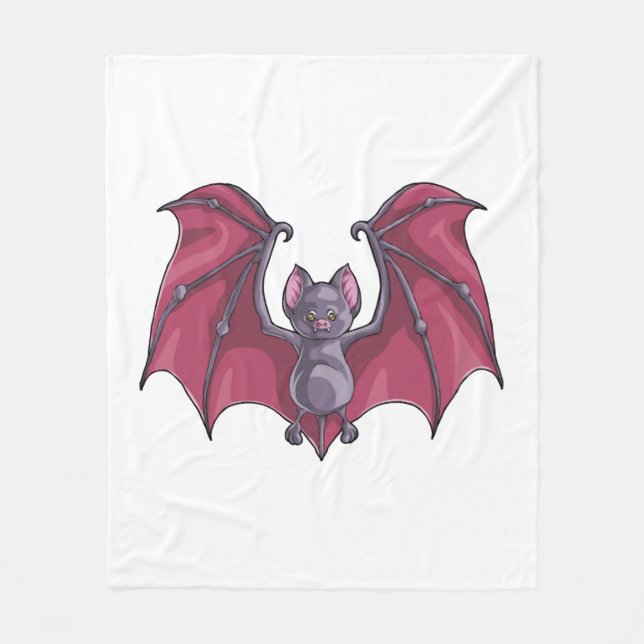 Halloween-Fledermaus Fleecedecke (Vorderseite)