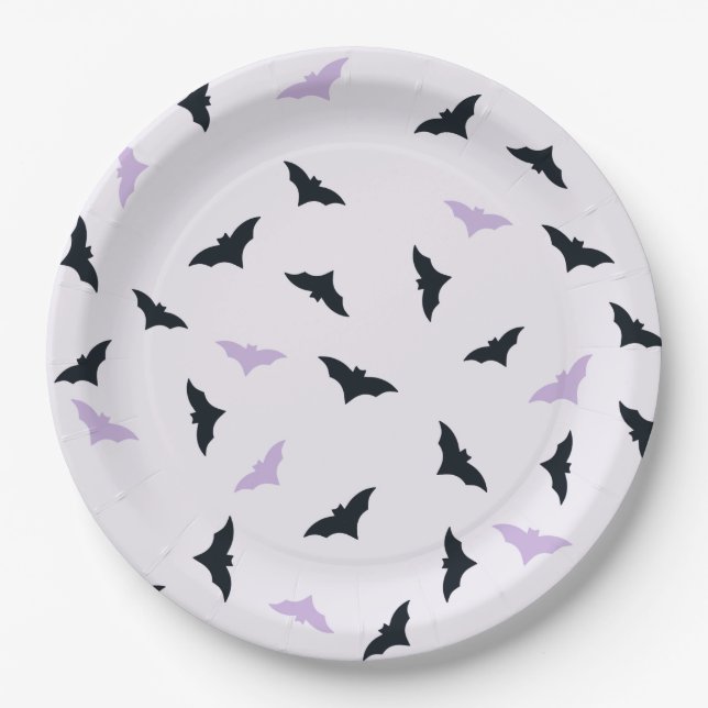 Halloween-Fledermaus-Papierplatte Pappteller (Vorderseite)