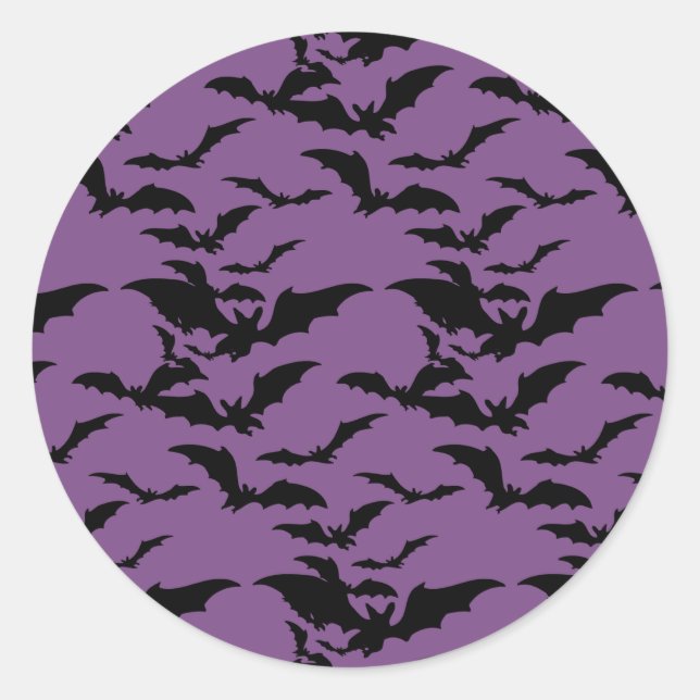 Halloween-Fledermaus Runder Aufkleber (Vorderseite)