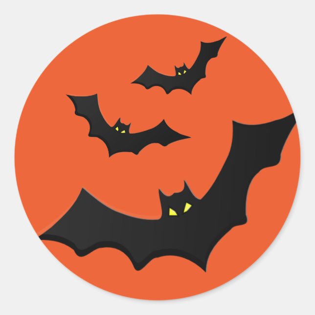 Halloween-Fledermaus Runder Aufkleber (Vorderseite)