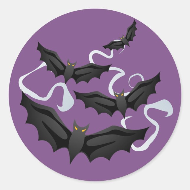 Halloween-Fledermaus Runder Aufkleber (Vorderseite)
