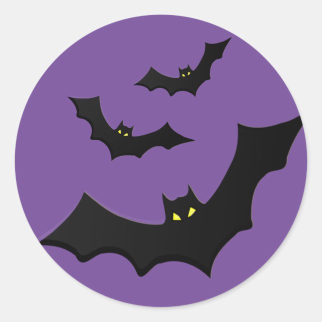 Halloween-Fledermaus Runder Aufkleber (Vorderseite)