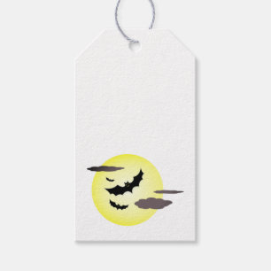 Halloween-Fledermaus- und Vollmond-Geschenkanhänge Geschenkanhänger