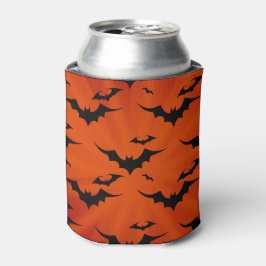 Halloween-Fledermäuse im Hintergrund Dosenkühler