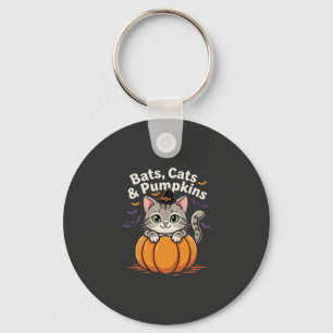 Halloween Fledermäuse Katzen und Kürbisse Süße Kät Schlüsselanhänger