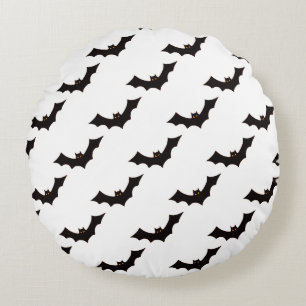 Halloween, Fledermäuse-Muster, Süßes oder Saures,  Rundes Kissen