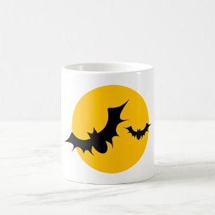Halloween-Fledermäuse-Silhouette Vollmond Kaffeetasse