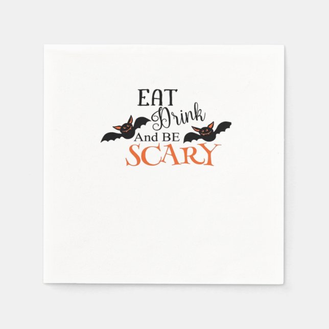 Halloween-Fledermäuse sind ein gruseliger lustiger Serviette (Vorderseite)