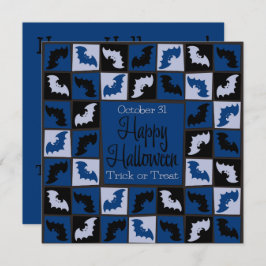 Halloween-Fledermausmosaik Einladung