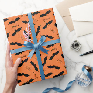 Halloween-Fledermausmuster Geschenkpapier