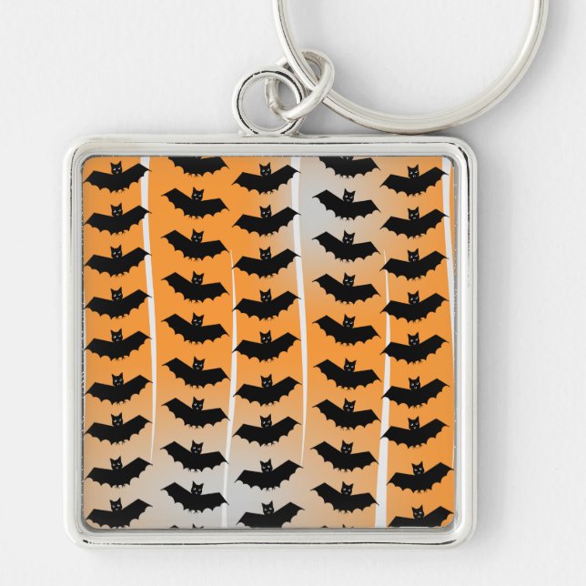 Halloween-Fledermausmuster Schlüsselanhänger (Vorne)